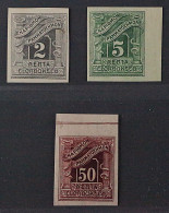Griechenland  26, 28, 34 U ** Portomarken 1902, 3 Werte UNGEZÄHNT, Sehrn Selten - Neufs