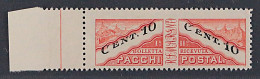 San Marino 17 UMs ** 1945, Paketmarke 10 C. Mitte UNGEZÄHNT, Postfrisch, 750 € - Paketmarken