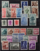 Belgien  804-34 **  Jahrgang 1948 Komplett Ohne Bl. 20, Postfrisch, KW 213,- € - Ungebraucht