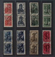RASEINIAI 1-7 I+II, Typen-Paare I+II Komplett, Briefstück, Fotobefund KW 780,- € - Ocupación 1938 – 45