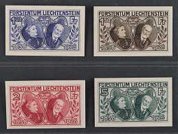 Liechtenstein  86-89 P1 (*)  UNGEZÄHNTE PROBEDRUCKE KARTON, SELTEBN  KW 850,- € - Ungebraucht