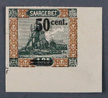 SAAR  78 U ** 50 C. UNGEZÄHNT Luxus-Bogenecke, Postfrisch, SELTEN KW 400,- € - Unused Stamps