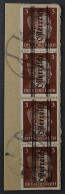Österreich  675 (4), Hitler 3 Pfg. Vier Werte, Briefstück, Befund VÖB KW 240,- € - Gebraucht
