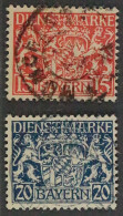 Dienstmarke  27-28 W,  Wappen 15+20 Pfg. FRIEDENSPAPIER, Geprüft KW 310,- € - Used