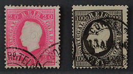 Portugal  60 B + 61 C,  König Luis 20+1000 R. Dabei Seltenen Zähnung, KW 215,- € - Unused Stamps