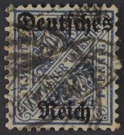 Dienstmarke  60 Y,  20 Pfg. Wz. RINGE, Sauber Gestempelt, Geprüft KW 400,- € - 1922-1923 Lokale Uitgaves
