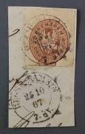 Preussen  GAA 17, Ganzsachenausschnitt 3 Sgr. Briefstück GROSSRAMBIN, SELTEN - Afgestempeld