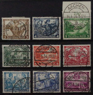 Dt. Reich  499-507 A,  Wagner Komplett A-Zähnung, Sauber Gestempelt, KW 500,- € - Used Stamps