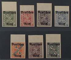 Dienstmarke  57-64 U ** 7 Werte Komplett UNGEZÄHNT, Geprüft BPP, KW 1400,- € - 1922-1923 Emisiones Locales