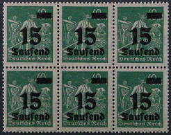 Dt. Reich 279 Az (6) ** 5 T/40 Mk. KARTONPAPIER SECHSERBLOCK, Geprüft KW 240,- € - Unused Stamps