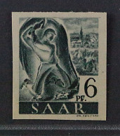 SAARLAND  208 ZU **  6 Pfg. Bergmann UNGEZÄHNT, Selten, Postfrisch, KW 220,- € - Unused Stamps