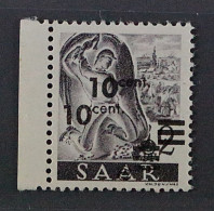 SAARLAND  226 II DD **  10 C. DOPPELTER AUFDRUCK, Postfrisch, Geprüft KW 500,- € - Unused Stamps