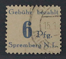 SPREMBERG 4 B, Seltene Farbe Lebhaftblau, Sauber Gestempelt, Geprüft, KW 150,- € - Usados