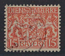 Dienstmarke  27 W,  Wappen 15 Pfg. FRIEDENSPAPIER, Gestempelt, KW 130,- € - Used