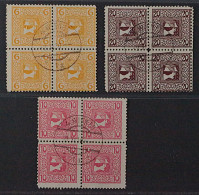 Österreich 158-60 X, Zeitungsmarken Gezähnt VIERERBLOCKS, Gestempelt, KW 518,- € - Used Stamps