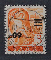 SAARLAND 227 II K, Aufdruck KOPFSTEHEND, Gestempelt, Fotoattest BPP ! KW 750,- € - Used Stamps