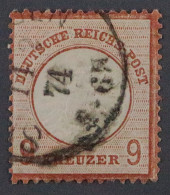 Deutsches Reich  27 A,  9 Kr. Großer Schild, Sauber Gestempelt, Geprüft  450,- € - Gebruikt