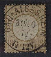 Deutsches Reich 28, 18 Kr. Großer Schild, Idealer Stempel, Geprüft BPP, 2800,-€ - Used Stamps