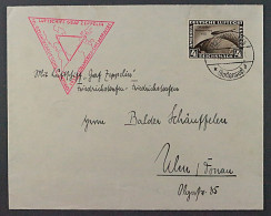 Dt. Reich  498 Brief  Chikagofahrt 4 RM Auf Zeppelinbrief, Selten, KW 800,- € - Lettres & Documents