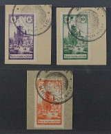 1918, Stadtpost ZARKI 1-3, Stadtansichten 3-12 H. LUXUS-Briefstücke, KW 135,-€ - Besetzungen 1914-18