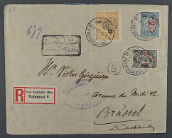 1915, TÜRKEI 261+321 K,  2xKPFSTEHENDER AUFDRUCK R_Brief Zensuren, Sehr SELTEN - Lettres & Documents