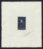 1954, SAAR 350 Epr. (*) 15 Fr. Rotes Kreuz KÜNSTLERBLOCK In Schwarz, Sehr SELTEN - Unused Stamps
