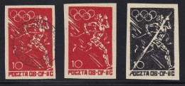 1944, Lagerpost WOLDENBERG  Olympiamarke Ungebraucht, Gestempelt + Probedruc, - Gevangenenpost