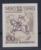 1990 BUNDESREPUBLIK 1445 U ** Postreiter UNGEZÄHNT Postfrisch, Fotoattest 250,-€ - Unused Stamps
