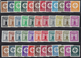 Deutsches Reich DIENSTMARKEN 132-77 ** Ausgaben Ab 1934 Kpl. Postfrisch, 295,-€ - Dienstmarken