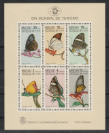 1985 MACAU / MACAO Bl. 3 ** Block Schmetterlinge, Einwandfrei Postfrisch, 200,-€ - Unused Stamps