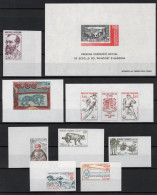ANDORRA Französisch 321-30, Bl. 1 U ** Jahrgang 1982 Komplett, UNGEZÄHNT, Selten - Unused Stamps