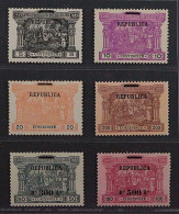 1911, PORTUGAL 182-89 * Portomarken Mit Aufdruck REPUBLICA,ungebraucht, 290,-€ - Neufs