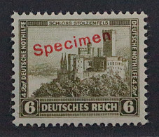 Dt. Reich  475 SP **  Nothilfe 6 Pfg. SPECIMEN-Aufdruck, Postfrisch, KW 3000,- € - Nuevos