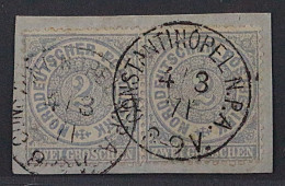 1871, Dt.Post TÜRKEI VORLÄUFER NV 17, 2 Gr. Paar Auf Briefstück, Geprüft 700,-€ - Turquie (bureaux)
