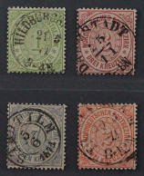 1869, NORDDEUTSCHER BUND (NDP) 19-22, 1-7 Kr. Gezähnt, Sauber Gestempelt, 140,-€ - Used