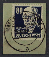 DDR 339 Xb, 80 Pfg. Lackpapier Echter Stempel, Fotoattest Ruscher, KW 1600,- € - Used Stamps