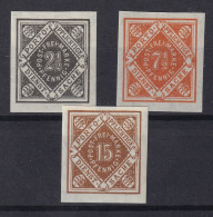 1918,  WÜRTTEMBERG Dienstmarken 119-21 U ** UNGEZÄHNT, Postfrisch, 180,-€ - Postfris
