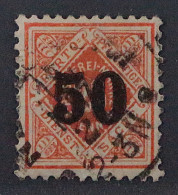 1923, WÜRTTEMBERG 188, 50 Rentenpfennig, Sauber Gestempelt, Geprüft 950,-€ - Usados