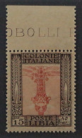 1921, ITALIENISCH LIBYEN 28 K ** 15 C. Diana Mittelstück KOPFSTEHEND, SELTEN - Libye