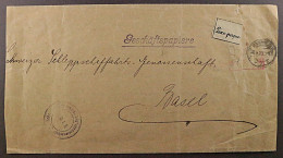 1923, MANNHEIM 4 Gebührenzettel Auf Auslands-Brief Nach BASEL Sehr Selten 700,-€ - 1922-1923 Lokalausgaben