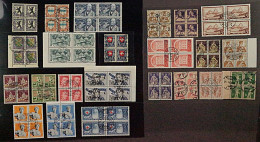 1907/44, SCHWEIZ 102-261, 23 Hochwertige Viererblocks Mit Zentrumstpl, 1063,-SFr - Gebraucht