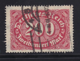 1922, Deutsches Reich 248 PF I, 200 Mk. PLATTENFEHLER, SELTEN, Geprüft 600,-€ - Used Stamps