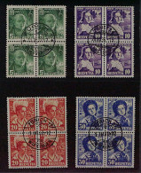 SCHWEIZ 306-09 VIERERBLOCK Juventute 1927 (SBK J77-80) ZentrumStempel, 270,-SFr. - Used Stamps