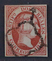 1851, SPANIEN 8, Isabella Im Oval 2 R. Orange, Sperati-Fälschung Nr. 358 - Usados