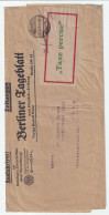 1923 BERLIN C2, Gebührenzettel 3, Streifband Nach PRAG, Rarität, Geprüft, 800,-€ - 1922-1923 Local Issues