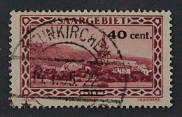 1934, SAAR 178 F, 40 C. FEHLAUFDRUCK Schwarz Auf Rot SELTEN, Fotoattest 3500,-€ - Gebruikt
