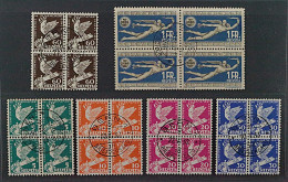 SCHWEIZ 250-55 Viererblock (SBK 185-90), Abrüstung, Zentrische Stempel, 250,-€ - Used Stamps