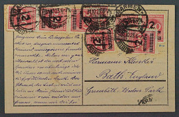 1923, Deutsches Reich 309 B MeF, 8 Stück Auf Karte Nach ENGLAND, Geprüft 2100,-€ - Brieven En Documenten