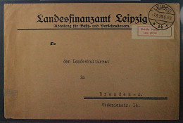 1923, LEIPZIG OPD, 1 A, Gebührenzettel Mit Rand Auf Bedarfsbrief, SELTEN, 550,-€ - 1922-1923 Emisiones Locales