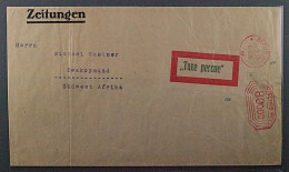 1923, BERLIN C2, Gebührenzettel Auf Streifband Nach SÜDAFRIKA, Geprüft, 700,-€ + - 1922-1923 Emisiones Locales